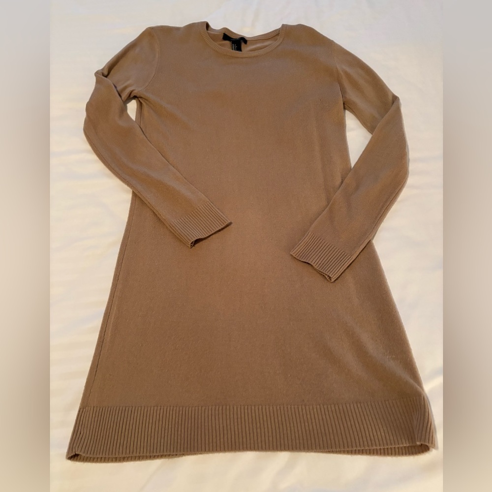 Tan sweater dress